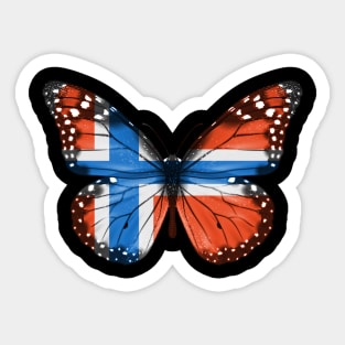 Norwegian Flag  Butterfly - Gift for Norwegian From Norway Sticker